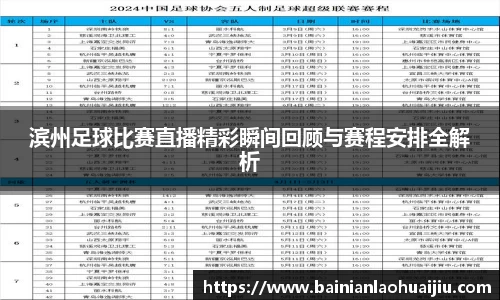 滨州足球比赛直播精彩瞬间回顾与赛程安排全解析